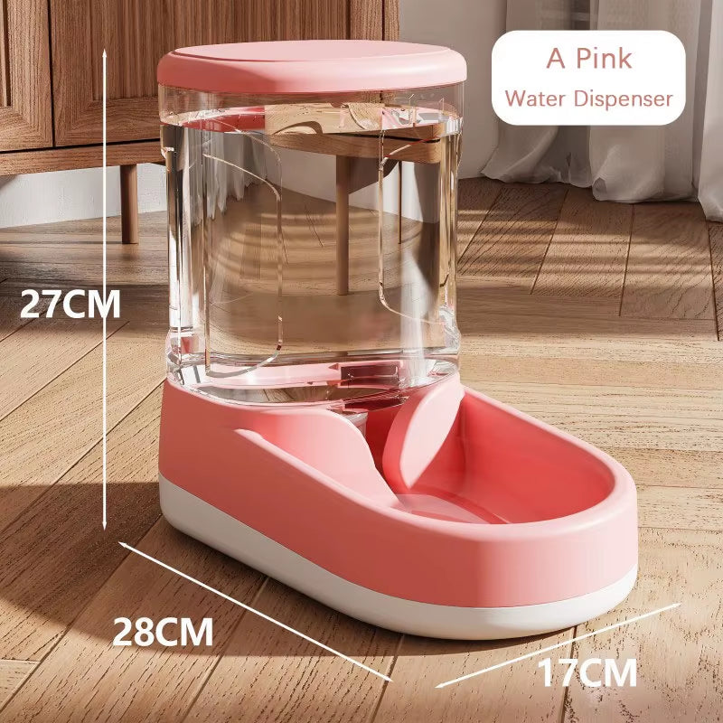 Automatic Pet Feeder Water Dispenser Dog Cat Gravity Food Water Dispenser with Pet Food Bowl Large Capacity