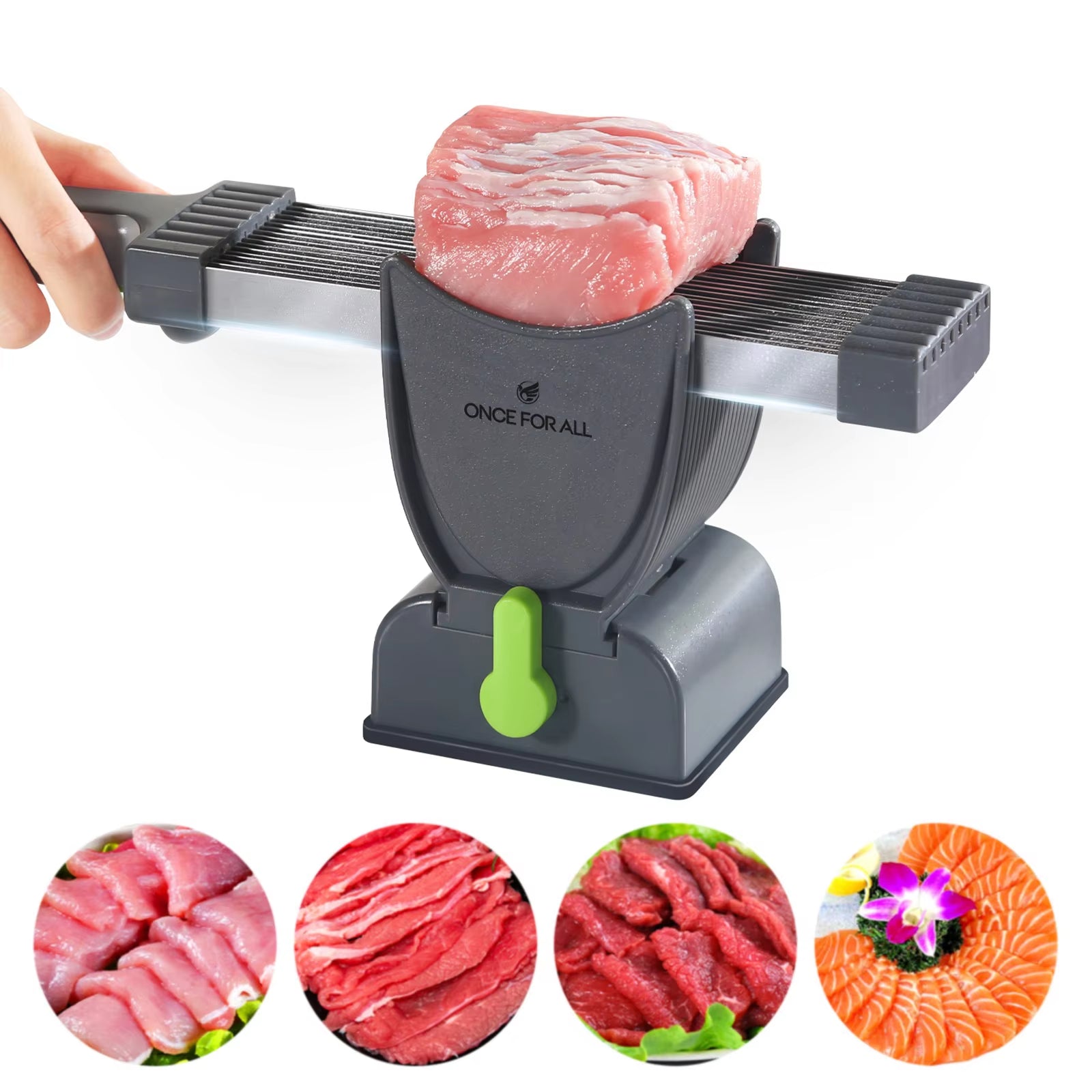 ONCE for All Meat Slicer and Cleaver Kitchen Knife Set for Meat Slicing and Shredding, Manual Fresh Meat Cutter, Slicer for Beef