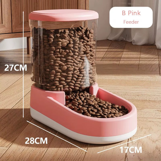 Automatic Pet Feeder Water Dispenser Dog Cat Gravity Food Water Dispenser with Pet Food Bowl Large Capacity