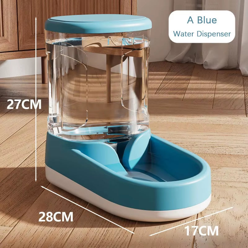 Automatic Pet Feeder Water Dispenser Dog Cat Gravity Food Water Dispenser with Pet Food Bowl Large Capacity