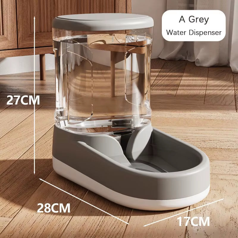 Automatic Pet Feeder Water Dispenser Dog Cat Gravity Food Water Dispenser with Pet Food Bowl Large Capacity